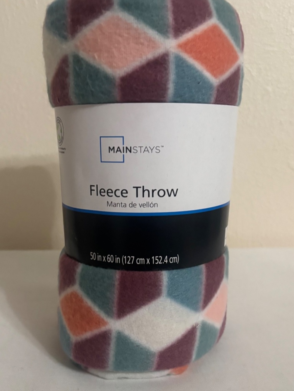 Mainstays Geo Abstract Fleece Throw - 50 In. X 60 In. - Quantity: 5